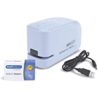 Rapesco 626EL - Grapadora eléctrica- conexión USB o pilas- azul.